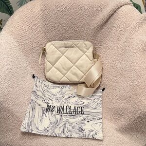MZ Wallace Madison Cream Quilted Crossbody Bag